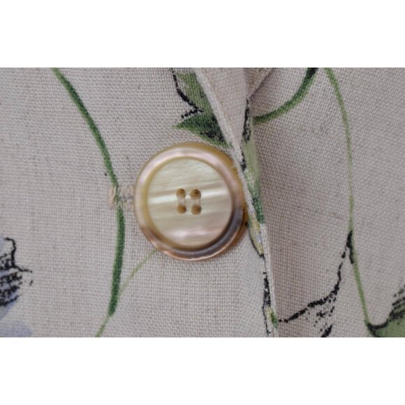 Vintage 90s Floral Lightweight Blazer by Alfred Dunner Petite | size‎ 12 - Picture 7 of 10